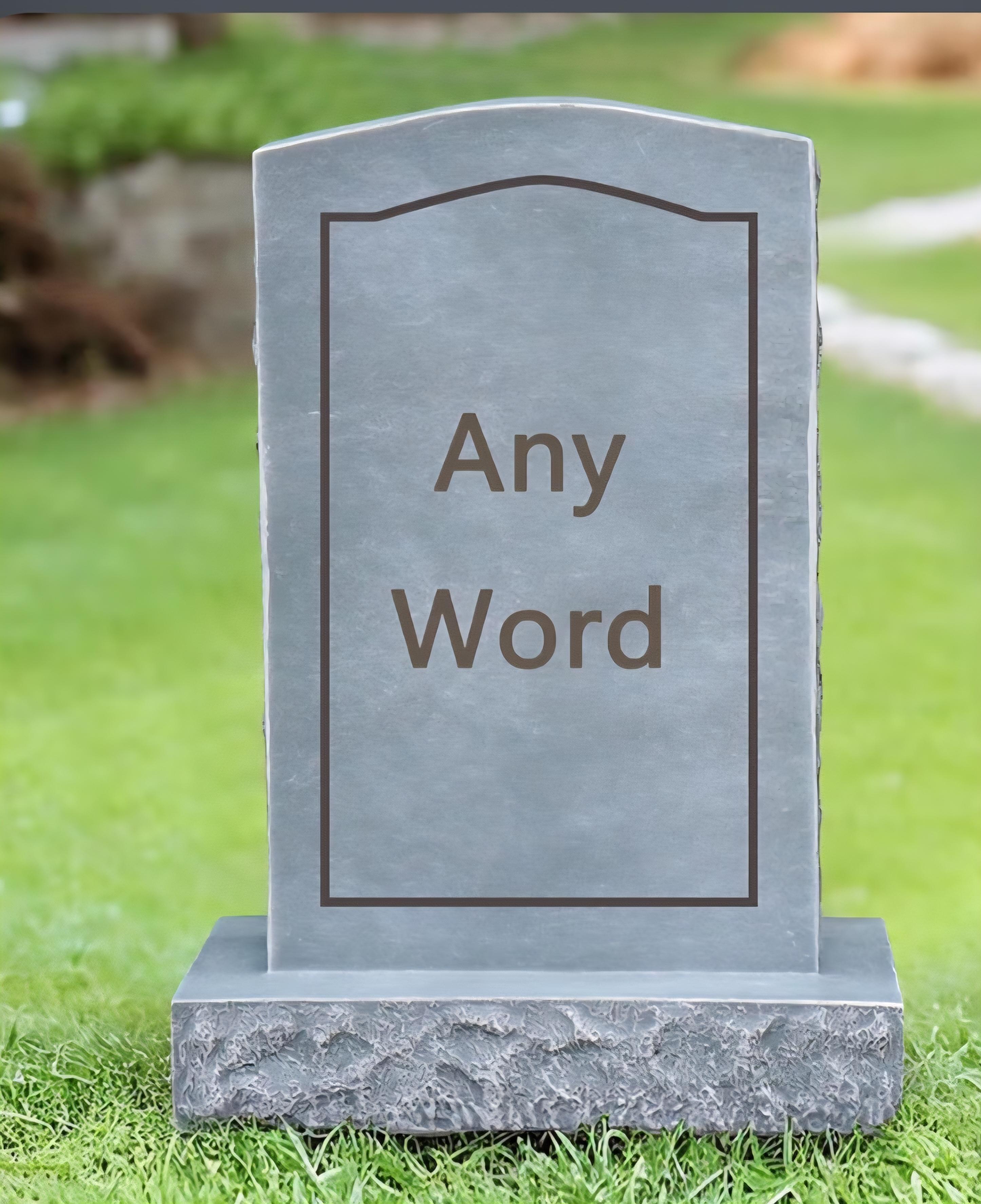 Customizable monument template - Any Word design